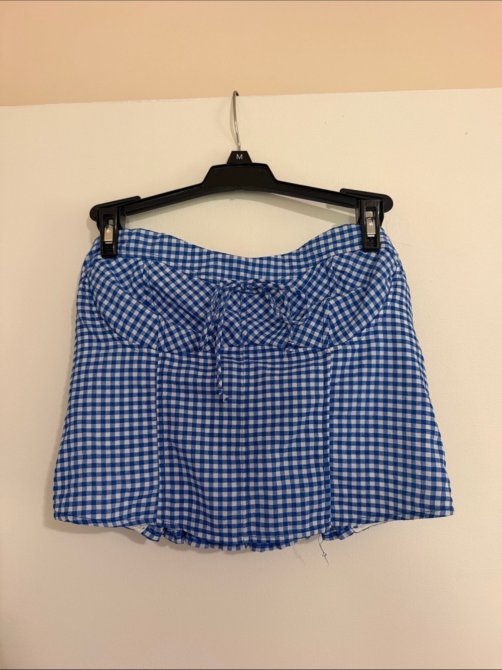 NWT cropped gingham top
